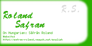 roland safran business card